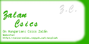zalan csics business card